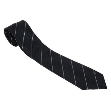 Pre Owned Louis Vuitton Black Silk Ecu Tie