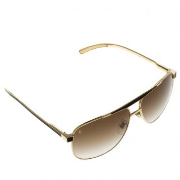 Pre Owned Louis Vuitton Moka Z0658U Persuasion Square Sunglasses