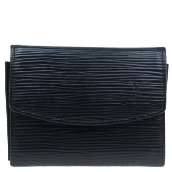 Pre Owned Louis Vuitton Black Epi Leather Business Card Holder