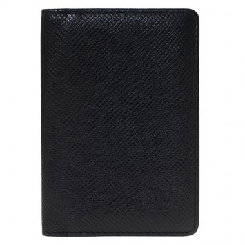 Pre Owned Louis Vuitton Black Taiga Leather Pocket Organizer