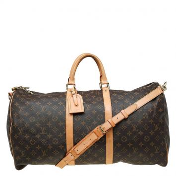 Pre Owned Louis Vuitton Monogram Canvas Keepall Bandouliere 55