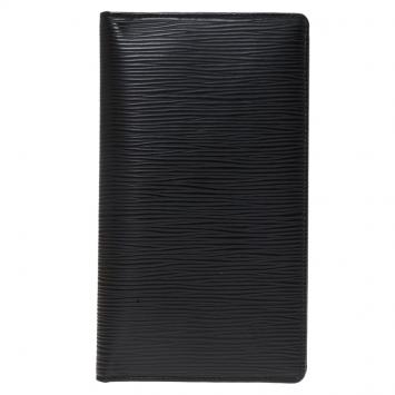 Pre Owned Louis Vuitton Black Epi Leather Credit Card and Currency Wallet

