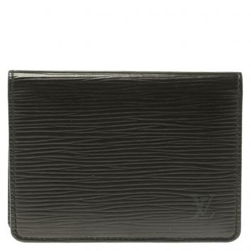 Pre Owned Louis Vuitton Black Epi Leather ID Pass Holder