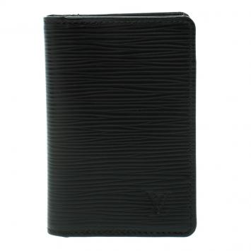 Pre Owned Louis Vuitton Black Epi Leather Card Holder