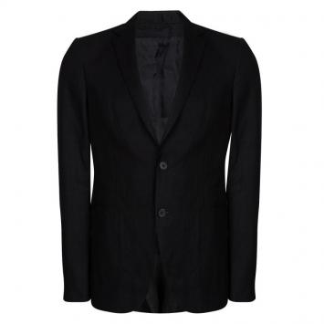 Pre Owned Louis Vuitton Black Linen Two Button Blazer L