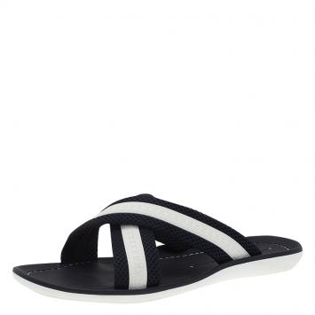 Pre Owned Louis Vuitton Two Tone Criss Cross Sandals Size 42.5