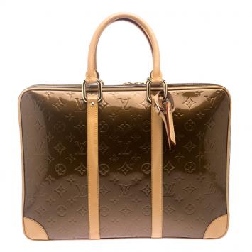 Pre Owned Louis Vuitton Bronze Monogram Vernis Vandam Briefcase