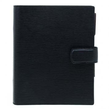 Pre Owned Louis Vuitton Black Epi Leather Large Ring Agenda