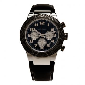 Pre Owned Mauboussin Black Stainless Steel First Day Men's Wristwatch 42MM