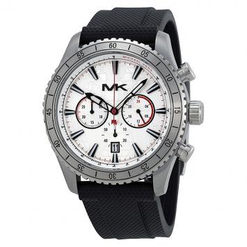 Pre Owned Michael Kors Silver Stainless Steel Richardson MK8353 Men's Wristwatch 45MM