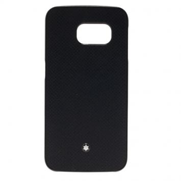 Pre Owned Montblanc Black Leather Miesterstuck S6 Edge Phone Case