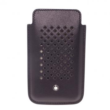 Pre Owned Montblanc Black Perforated Leather Meisterstuck iPhone 4/4S Case