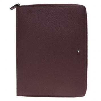 مملوكة مسبقًا Montblanc Burgundy Leather Tablet Zip Around Pouch