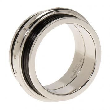 Pre Owned Montblanc Men's Black PVD Steel Sliding Band Ring Size 66