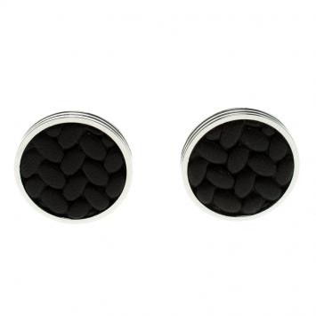 Pre Owned Montblanc Brown Stainless Steel Monograin Men's Cufflinks