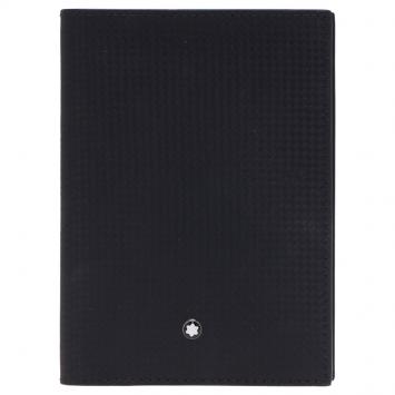 Pre Owned Montblanc Black Woven Effect Leather Passport Holder