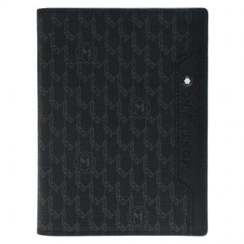 Pre Owned Montblanc Black Signature Canvas and Leather Passport Holder 