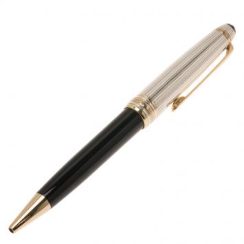 مملوكة مسبقًا Montblanc Black Silver and Resin Meisterstück Solitaire Doué Ballpoint Pen