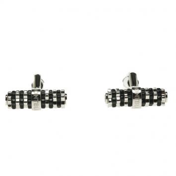 Pre Owned Montblanc Black  Stainless Steel Resin Star Cufflinks