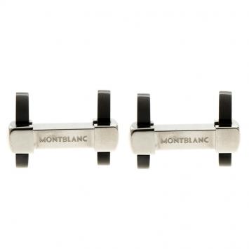 Pre Owned Montblanc Black PVD Coated Stainless Steel Star Turn-down Cufflinks