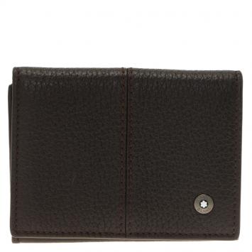 Pre Owned Montblanc Brown Leather Card Holder