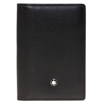 مملوكة مسبقًا Montblanc Black Leather Meisterstuck Card Holder