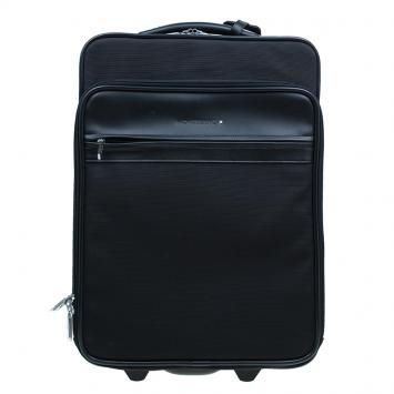 Pre Owned Montblanc Black Fabric/Leather Night Flight Trolley 