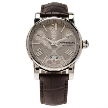 Pre Owned Montblanc Silver Stainless Steel Star Men's Wristwatch 41MM