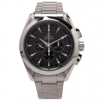 Pre Owned Omega Grey Stainless Steel Seamaster Aqua Terra Men's Wristwatch 44MM