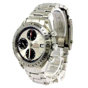Pre Owned Omega Silver Stainless Steel Speedmaster Men's Wristwatch 39MM