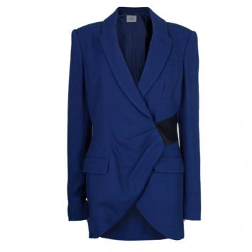 Pre Owned Prabal Gurung Navy Tuxedo Wrap Jacket M