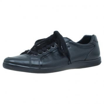 Pre Owned Prada Sport Black Leather Lace up Sneakers Size 41