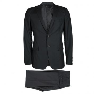 Pre Owned Prada Black Regular Fit Tailored Suit L