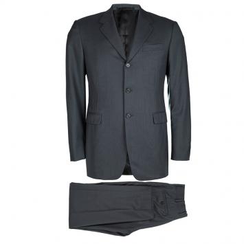 Pre Owned Prada Grey Wool Regular Fit Suit M