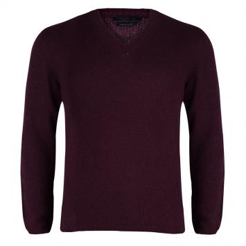 Pre Owned Prada Men's Burgundy Cashmere Sweater L