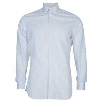 Pre Owned Prada Men's Monochrome Striped Shirt M