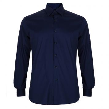 Pre Owned Prada Navy Blue Cotton Shirt M