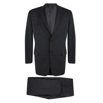 Pre Owned Prada Grey Wool Striped Regular Fit Suit XXL