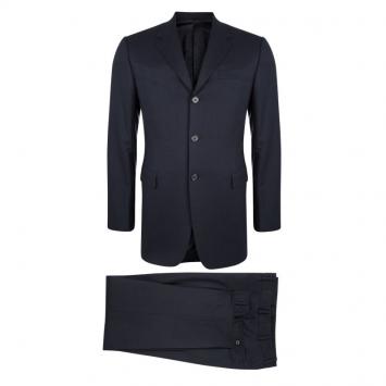 Pre Owned Prada Navy Blue Wool Regular Fit Suit M