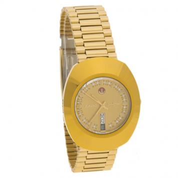 Pre Owned Rado Gold Stainless Steel DiaStar Men's Wristwatch 35MM