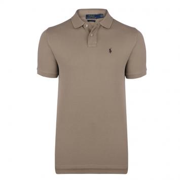 Pre Owned Polo Ralph Lauren Beige/Brown Logo Polo Shirt XL