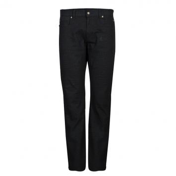 Pre Owned Roberto Cavalli Black Snakeskin Print Denim Jeans M