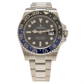 Pre Owned Rolex Black Stainless Steel GMT Master II Men's Wristwatch  40MM