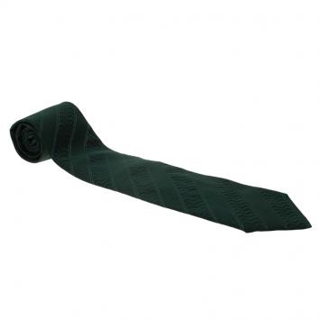 Pre Owned Salvatore Ferragamo Green Striped Silk Tie