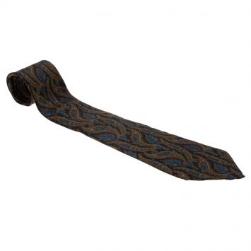 Pre Owned Salvatore Ferragamo Navy Blue Floral Print Silk Tie