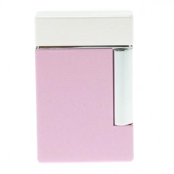 Pre Owned S.T. Dupont Pink Lacquer Stainless Steel Classic Lighter