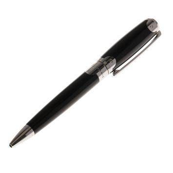 Pre Owned S.T. Dupont Line D Black Palladium Finish Chinese Lacquer Ballpoint Pen