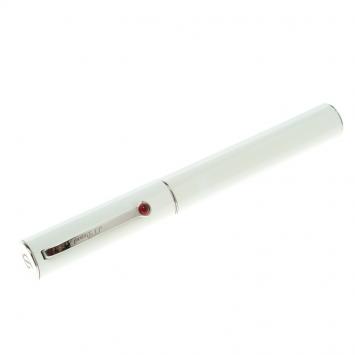 Pre Owned S.T. Dupont Mon Dupont Karl Lagerfeld White Lacquer Palladium Finish Rollerball Pen