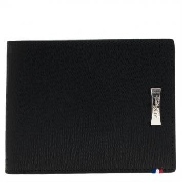 Pre Owned S.T. Dupont Black Leather Bi Fold Wallet 