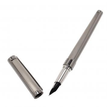 Pre Owned S.T. Dupont Grey Defi Titanium Fountain Pen